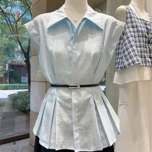 White Lace Splicing Shirt